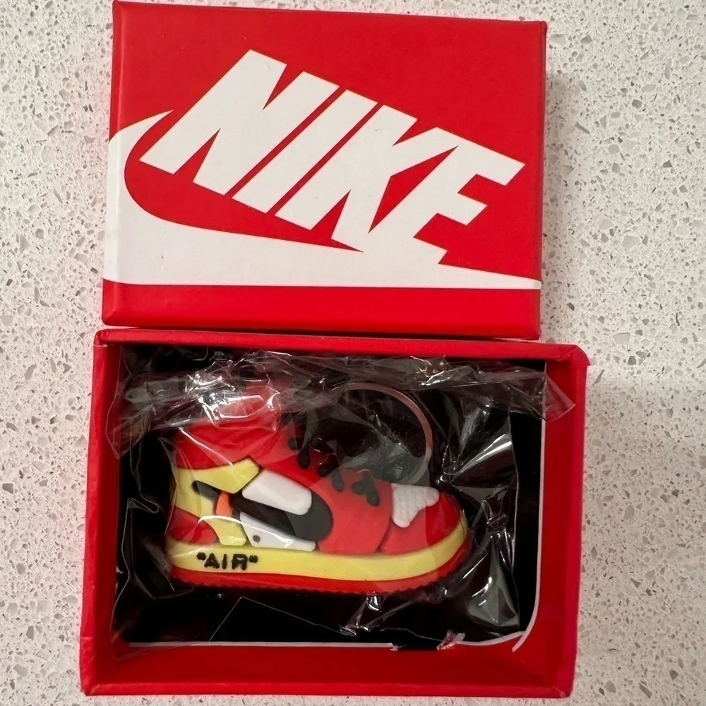 Air Jordan 1 High Top Nike Key Chain/ Bag Charm Red/Black/White Comes w/ box